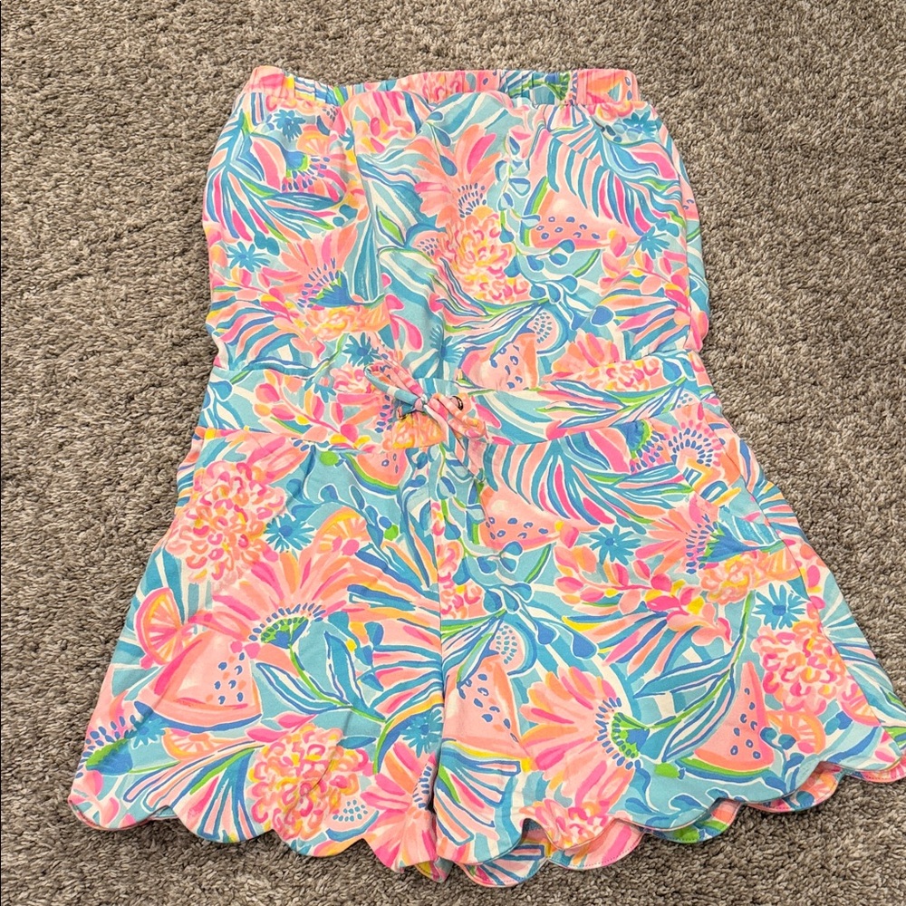 Lilly Pulitzer Floral Print Shorts - Pink, Blue, Orange